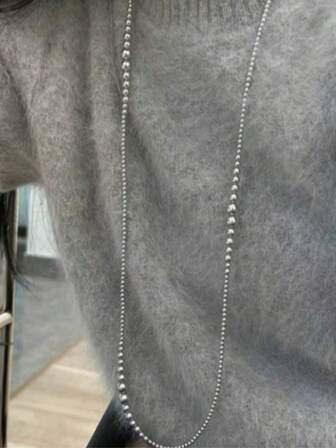 1 artículo Nuevo collar de perlas largo y exquisito de alta gama, lujoso, dulce y de temperamento encantador, cadena de suéter versátil y exquisita como regalo para mujeres