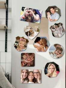 Personalized Photo Fridge Magnets - Customized Photo Fridge Magnet Set - Magnetic Backing - Perfect Home Decor Gift, Valentine's Day Gift, Gift For Her, Gift For Him, Gift For Mom, Gift For Friends, Home Decor, Decorations, Personalized Gift, Custom Gift. The Image Will Be Optimized To High-Quality. - Multicolor - View 5