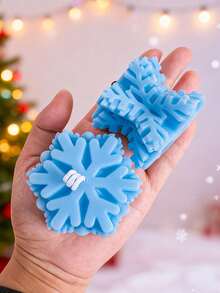 1 Stück Weihnachts-Schneeflocke 3D Silikon Form, DIY Weihnachtsschmuck Handwerksgeschenke zum Herstellen von Seife, Gips, Harz, Weihnachtsdekoration für Zuhause, Weihnachtsgeschenke - Silikonform - Übersicht 4