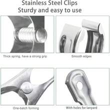 40 PCS Garden Clips, Greenhouse Clamps Made Of Stainless Steel, Greenhouse Clips Netting, Have A Strong Grip To Hold Down Shade Cloth Or Plant Cover On Garden Hoops - 40件 - 查看 6