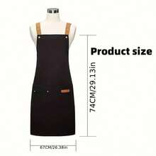 Belifou Adjustable Waterproof PVC Apron With Large Pockets 68*78CM - Milky - View 7