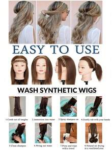 14英寸合成纤维高级可调节手工编织弹力发带，时尚编织发带，女士头饰，发辫发带假发 - 彩色 - 查看 11