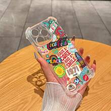 Fashion Cola Soft Silicone Phone Cases Covercompatible with  16 15 14 13 12 11 X XR XS 6 7 8 Plus Pro Max 13 Mini ProMax fundas Cocas,Covercompatible with  17 Hülle, 17 pro Hülle, 17 promax Hülle - Transparent - Übersicht 3