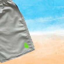Set Of 2 Men's Tactel Shorts With Pockets - Beachwear, Gym, Pool - Black and Gray - View 5