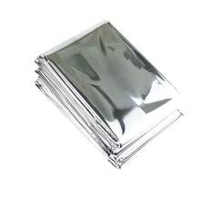 Kit de survie Couverture thermique d'urgence Manta termica extérieure Couverture de survie imperméable Rideau de sauvetage d'urgence en aluminium Couverture militaire et couverture thermique de survie en aluminium Couvertures de camping parfaites pour l'extérieur, la randonnée, les marathons - A - Voir 9