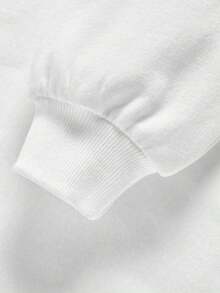 Una sudadera con capucha para mujer con estampado, con la frase positiva 'Disfruta las pequeñas cosas', con bolsillo y cordón. - Blanco 1 - Ver 5