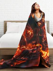 Kawss Kawaii Kaw  Blanket Flannel Blanket, Super Comfortable Winter Warm Blanket Summer Air Conditioning Blanket, Soft And Light Bed Sofa Decoration, Not Easy To Shed, - 黑色 - 查看 5