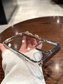 シンプルな黒色のアクリル透明電話ケース、 17 Pro Max/17 Pro/17 Air/17/16 Pro Max/16/16 Pro/16 Plus/11/15/15 Pro/15 Pro Max/12/13/14 Pro Max/XS/XR/11 Pro/11 Pro Max/12 Pro/12 Pro Max/13 Pro/13 Pro Max/7 Plus/14 Pro/14 Pro Max/14 Plus/7 Plus/8 Plus/8/SE2/12 Mini/13 Mini/16Eに対応、耐久性があり黄変防止のハードシェル - シルバー - チェックする 8