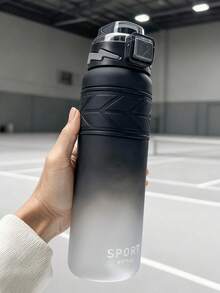 1个1000毫升/32盎司大容量磨砂吸管杯，闪电图案杯盖，时尚美观，配有吸管和提手，防漏，多种颜色可选，适合户外运动、短途旅行、跑步、健身、节日送礼