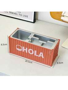 1 Stück kreatives Imitationscontainer Modell Aufbewahrungsbox Deko, geeignet für Stift, Schere, Werkzeug Aufbewahrung auf dem Schreibtisch, Haus, Büro Tischdekoration - Einweihungsgeschenk - Verschiedenfarbig - Übersicht 13