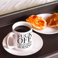 Funny Coffee Mugs Adult Humor | Large 11 Oz Coffee Mug | Fu-Ck Off! I Mean Good Morning | Funny Coffee Cups For Friends Him Her | Sarcastic Sayings Mug For Women Men | Great Gag Gift Idea For Coworker