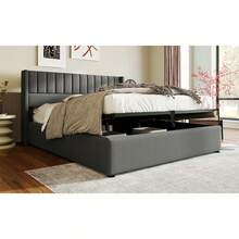 Bed Frames - Grey + Linen + 180cm*200cm - View 8
