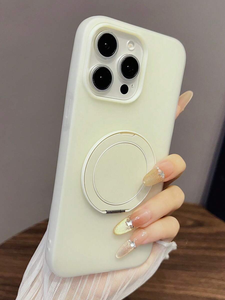 二合一糖果色旋转磁吸手机壳，兼容 16、15、14、13、12、11 Pro Max、16 Plus、17、17 Pro Max，简约双层二合一防摔、防震、防刮手机壳