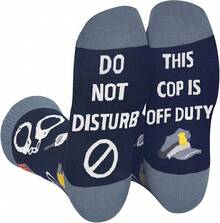 AGRIMONY Do Not Disturb Gaming Funny Socks For Men Women Teen Boys-Easter Fathers Birthday Christmas Gifts Stocking Stuffers - 警察襪子 - 查看 2
