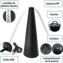 Ventilador antimoscas, ventilador de mesa portátil para exteriores, ventilador de mesa, mantiene las moscas e insectos alejados de la comida, comedor al aire libre - Negro - Ver 8