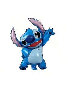 71件套蓝色史迪奇生日快乐气球套装，适用于家庭生日派对气球装饰、主题派对用品、母亲节和毕业典礼。