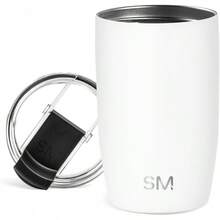 Taza de Café para Viajes con Tapa Abatible |   Taza de Café Helado de Acero Inoxidable Aislada |   Regalos para Mujeres & Hombres |   Voyager Colección |   350 ml. |   Niebla de lavanda AUDT - -Blanco invierno - Ver 13