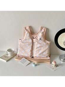 1pc Kids' Swimming Vest With Life Jacket - Quick Adjust Buckle System, Safety Buoyancy Aid For Swimming Lessons, Beach, Pool - Lightweight Durable Swimwear, Suitable For Boys And Girls (Toddler To) - Easy On/Off Design, Suitable For Beginner To Advanced Swimmers, Sleeveless Mixed Color Design, Front And Back Zipper For Comfortable & Fit For Young Children