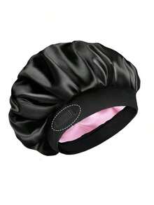 Reversible Satin Bonnet Cap, Adjustable Women Sleep Cap, Double-Sided Hair Care Cap - A - View 4