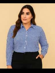 Listrado    Tecido    Botões na frente    casual  Diário    primavera/verão/inverno