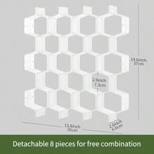 Separador de panal de abeja ajustable organizador de cajones para ropa interior, cinturón organizador de calcetines (blanco (1 unidad)(Blanco (1pc)) - Multicolor - Ver 2