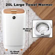 Large Capacity Towel Warmers, Luxury Portable Bucket Towel Warmer For Bathroom With 15/30/45/60 Timing & Overheat Protection Fits Up To Three 70"X80" Oversized Towels - US A Type Plug(110-127V) - View 4