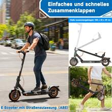 TODIMART T6 Street-Legal Scooter T-Series, 30 Km Range, 350W Motor, 8.5-Inch Honeycomb Tires, Dual Braking System, Adult E-Scooter, Foldable For Easy Storage, App Included - Black - View 2