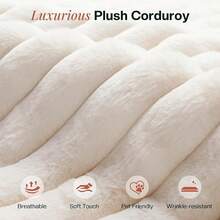 106 Inch Oversized Modular Sectional Sofa For Living Room, Deep Seat L-Shaped Cloud Couch With Plush Corduroy Upholstery, Modern Boneless Design, Tool-Free Assembly, Cream - 奶油 - 查看 6