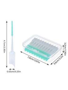 200支薄荷味牙线、牙间刷、迷你牙间刷、牙签刷、软橡胶牙间刷、口腔清洁刷 - 彩色 - 查看 7