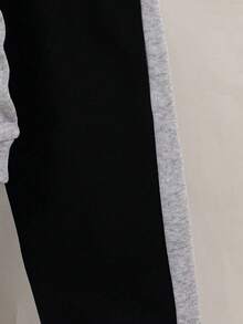 Toddler Boys' Cartoon Print Baseball Jacket And Pants Set - Black - View 7