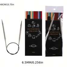 40cm Stainless Steel Knitting Needle Set, Knitting Tools For Sweaters, Practical Knitting Accessories With Storage Bag, Metal Handicraft Supplies For Knitting And Crocheting, Knitting Needles And Accessories - Multicolor - View 14