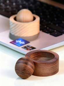 Elegant Wooden Aroma Diffuser, Rotating Design, Natural Fragrance Carrier, Black Walnut And Beech Wood Creative Essential Oil Diffuser, Car Fragrance Diffuser Ball, Multi-Purpose And Multi-Scene, Suitable For Car, Bedroom, Office Desk, Non-Flammable, Perfect Gift Choice, Improve Air Quality, Create A Fragrant Home Atmosphere