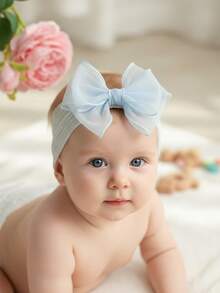 3 pièces Bandeaux tricotés avec nœud transparent pour bébé, accessoires de cheveux style princesse douce pour tout-petits, essentiels pour les tenues quotidiennes et de fête de bébé - Multicolore - Voir 7