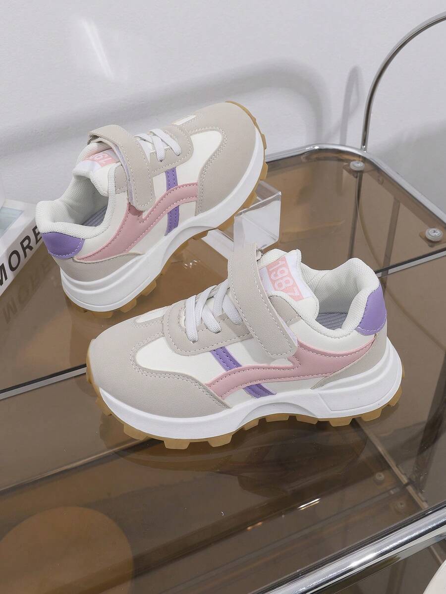 1 par de zapatos deportivos casuales de moda con suela blanda y antideslizante para niños, apropiados para uso diario casual, correr y viajar, para niños pequeños/grandes