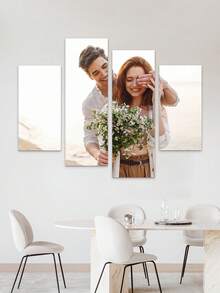 4pcs Personalized Frameless Photo Canvas Posters, Home Decor Custom Gifts, Custom Canvas Art Wall Decor, Share Your Precious Memories And Cherished Moments, Perfect Gift For Friends And Family, Valentine's Day Decoration - Multicolor - View 14