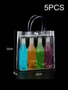 50 piezas Juego de bolsas de regalo transparentes de PVC a prueba de agua, 10 piezas, perfectas para regalos de boda, fiesta y festival de damas. Bolso transparente aprobado para estadios, ideal para conciertos, eventos deportivos y festivales. Bolsa transparente y a prueba de agua perfecta para verano, vacaciones y playa, bolsas de regalo de Navidad. - Multicolor - Ver 34