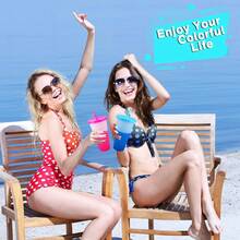 30 Piezas Vasos Mágicos con Purpurina de 710 ml que Cambian de Color al Contacto con Frío, con Tapa y Popote Reutilizable, Vasos de Plástico de Grado Alimenticio, Ideales para Fiestas, Hogar, Oficina y Eventos – Diseño Antideslizante, Duradero y Fácil de Limpiar - Multicolor - Ver 6