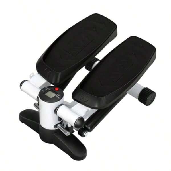 Mini Stepper Black Stair Steppers Pedal Exerciser Aerobic Exercise Training Equipment Steps Fitness Machine With Resistance Bands LCD Display NonSlip Floor Mat 330lbs Weight Capacity