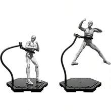 TendenciaBase de exhibición para figuras de acción NovaViva con brazo de soporte metálico ajustable, base de soporte para exhibición de figuras de acción compatible con HG RG SD SHF Gundam 1/144 juguete conCalidad premium - 2pcs Negro - Ver 2