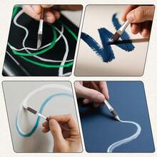 Bộ 5 cọ vẽ sọc mảnh, cọ vẽ chi tiết hiệu suất cao, cọ vẽ chuyên nghiệp đa năng tiện dụng khi đi du lịch, không chứa sắc tố, phù hợp với sơn acrylic, màu nước và sơn dầu. Bộ dụng cụ chất lượng cao này sẽ nâng cao kỹ năng nghệ thuật của bạn, dễ vệ sinh và bền bỉ. - màu nâu - Xem 9