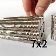 20pcs 7x2mm Super Strong Neodymium Magnet, Magnetic Imanes Disc - Silver - View 2