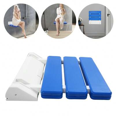 Wall Mounted Folding Shower Seat, Foldable Shower Seating Chair, Folding Seat