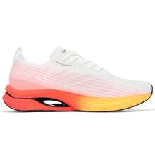 XTEP 轻便舒适的休闲运动鞋，男士减震跑步鞋，透气运动鞋，经典白/激光红 - 經典白/雷射紅 - 查看 2