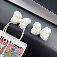 Cute Bow Car Decor Ornament, Creative Strong Adhesive Hook For Car Interior, Women's Car Accessories, Gift For Friends - Multicolor - View 7