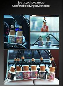 1pc Car Air Freshener Hanging Diffuser, Christmas, Anniversary, Odor Eliminator, Air Freshener, Essential Oil Diffuser, Car Accessories, Suitable For Car And Home - Multicolor - View 8