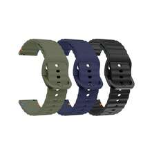 3 Pack Sport Watch Bands Compatible With Woneligo/Fitpolo Smart Watch IDW13, 22mm Quick Release Straps For TOOBUR IDW19/ENOMIR IDW19/MILOUZ IDW19/Gydom IDW19/Faweio IDW19/Hoowel IDW19/Amzhero IDW19/Tensky IDW19/WNH IDW19 Smart Watch For Men Women{Inchcolor_nameinch:InchBlack+Midnightblue+FArmyssgreeninch} - 黑色+午夜藍+軍綠色 - 查看 1