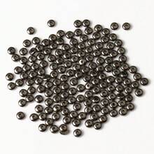 100-200 pièces/paquet Perles espaceurs noires CCB de 4 mm et 6 mm, perles rondes plates lâches pour la fabrication de bijoux DIY et accessoires - Noir - Voir 10