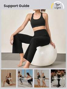 3PCS Yoga Pants Women Wide Leg Pants With Pockets/Casual All-Match Versatile Daily Wear Waist Straight Leg Sweatpants, Autumn/Winter Fall - 3PCS (Black + Gray + Khaki) - 查看 5
