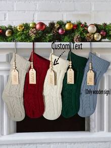 Beaded Wooden Name Tags, Christmas Stocking Name Tags, Personalized Christmas Stocking Name Tags, Wedding Name Tags, Customized Christmas Stocking Name Tags, Easter Basket Name Tags - Multicolor - View 2
