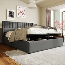 Bed Frames - Gray + Linen + 140cm*200cm - View 6